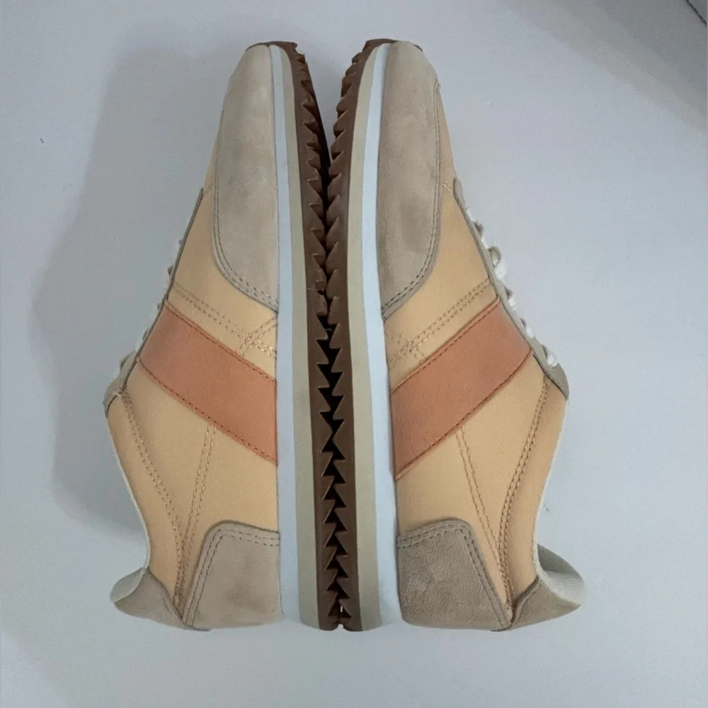 J Crew Factory Suede Color block Trainers Size 8 BA972